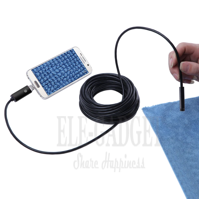 Водонепроницаемая камера эндоскоп на Android 5 мм 2 10 м разъем в 1 OTG USB Бороскоп для