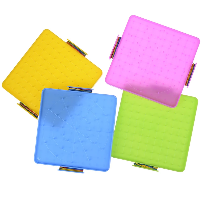 Plastic Nail Plate Primary Mathematics Nailboard Tool Geometry Demo Children Educational Toy Teaching Instrument Puzzle Game | Игрушки и