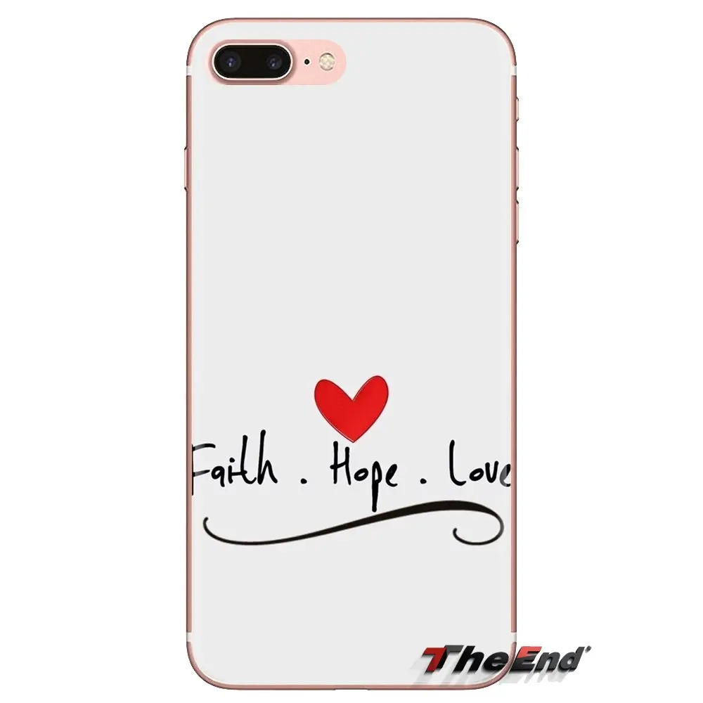 Faith Hope Love Transparent Soft Shell Covers For Samsung Galaxy J1 J2 J3 J4 J5 J6 J7 J8 Plus 2018 Prime 2015 2016 2017 |