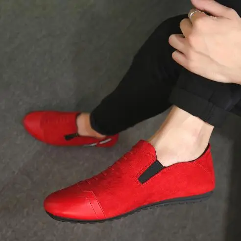 2018 New fashion comfortable men Red casual shoes Men Flats Shoes Moccasins Loafers zapatos de hombre sneakers | Обувь