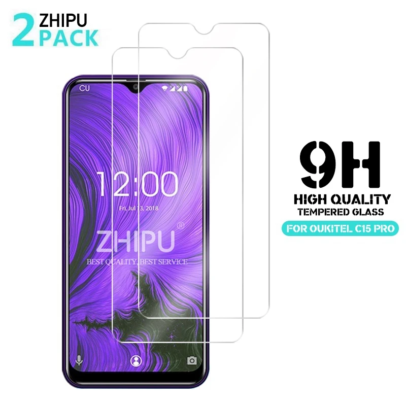 2 Pcs Tempered Glass For Oukitel C15 Pro Screen Protector 2.5D 9H Protective Film | Мобильные телефоны и аксессуары