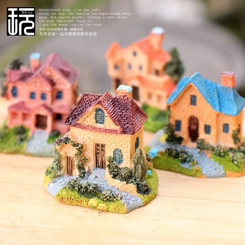 Домик из полимерной глины и вилла модель мини сад декоративный волшебный