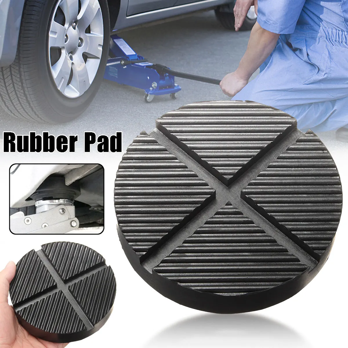 

Universal Cross Slotted Frame Jack Disk Rubber Pad For Pinch Weld Side Jackpad