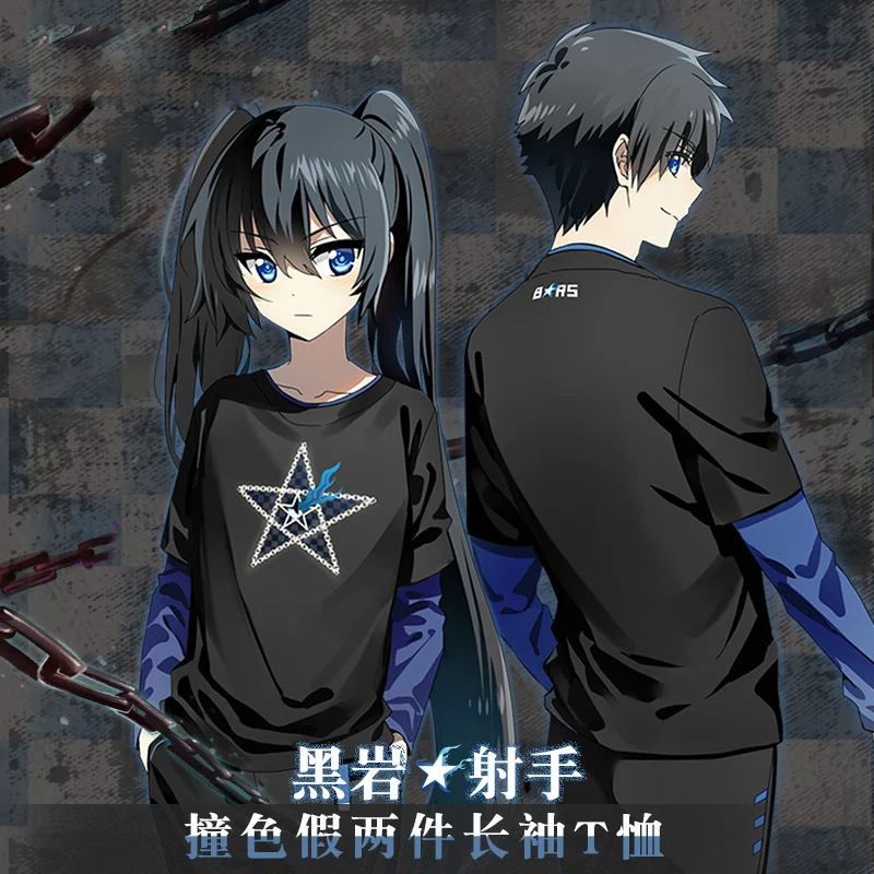 Футболка аниме BLACK ROCK SHOOTER тема Косплей рубашка с длинными рукавами для женщин и