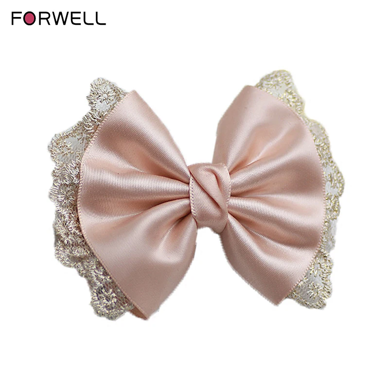 

Заколка для волос Forwell для женщин, девочек, из атласных лент, розовый бант в форме цветка, 10 шт.