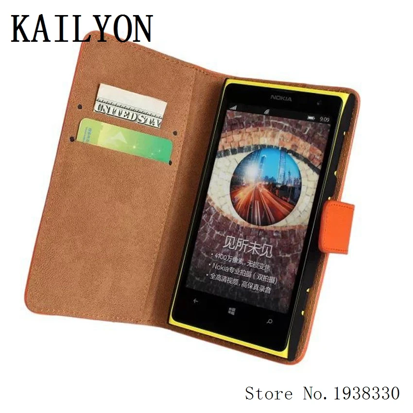 Чехол бумажник kailyeon из натуральной кожи для Nokia Lumia 1020 чехол с откидной крышкой