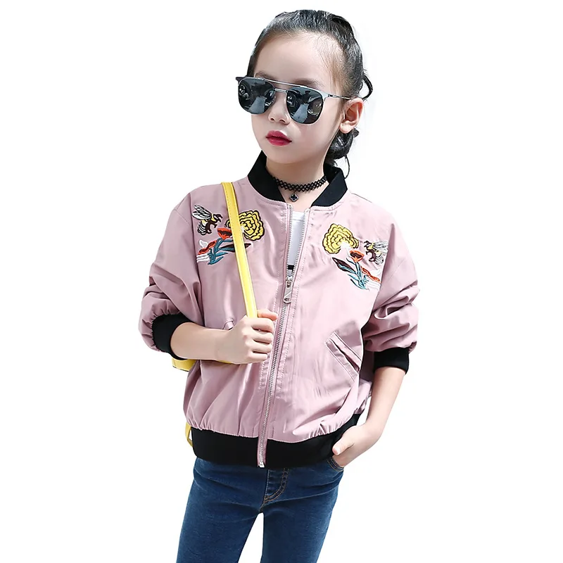 Осень 2019 куртка для девочек детская одежда повседневное бейсбольное пальто с