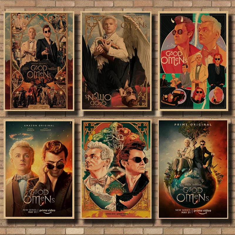 

Постер фильма «Good Omens», наклейка на стену, Постер из крафт-бумаги, ретро постер, наклейка, обои по фильму, винтажная Наклейка на стену 42*30 см