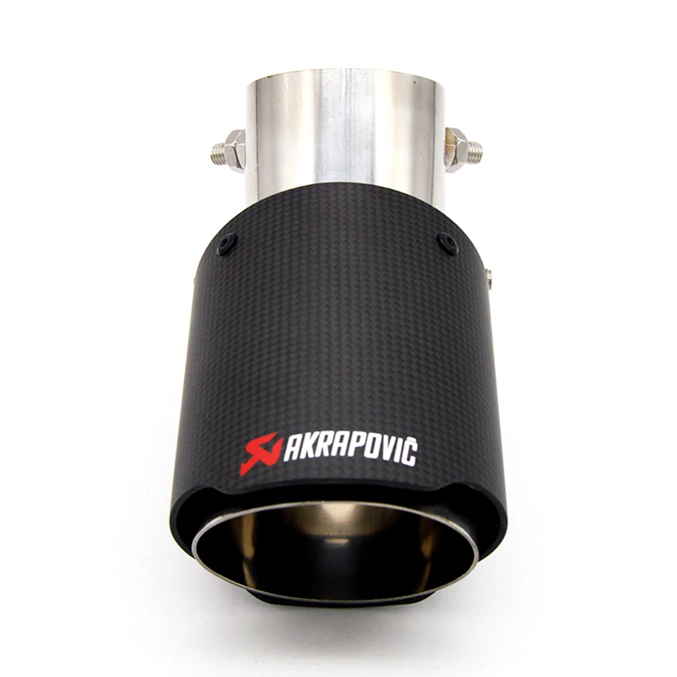 Универсальный карбоновый регулируемый угол Akrapovic наконечник выхлопной трубы для Abarth Fiat punto 500 Suzuki Свифт Vitara Jimmy SX4 Alto