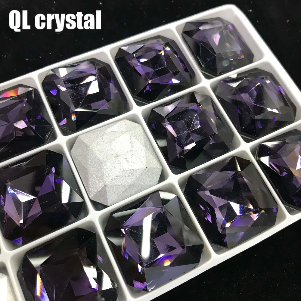 QL Crystal ALL SIZE Octagon Square Pointback Rhinestone High Quality for Jewelry Making DIY Accessories | Дом и сад
