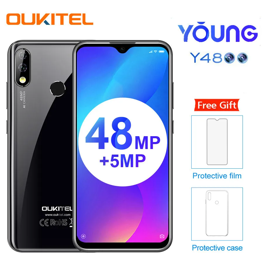 OUKITEL Y4800 смартфон с 6 3 дюймовым дисплеем ОЗУ ГБ ПЗУ 128 4000 мАч 48 МП 4G|Смартфоны| |