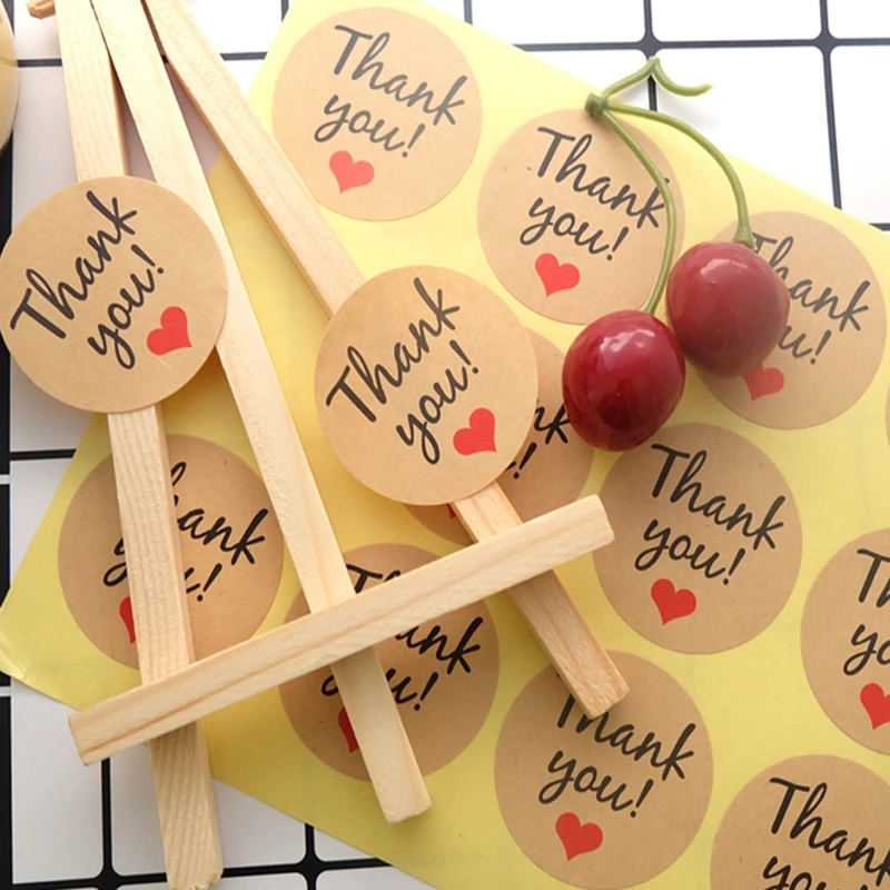 120 шт крафт бумага спасибо винтажные наклейки дневник скрапбук Книга ручной