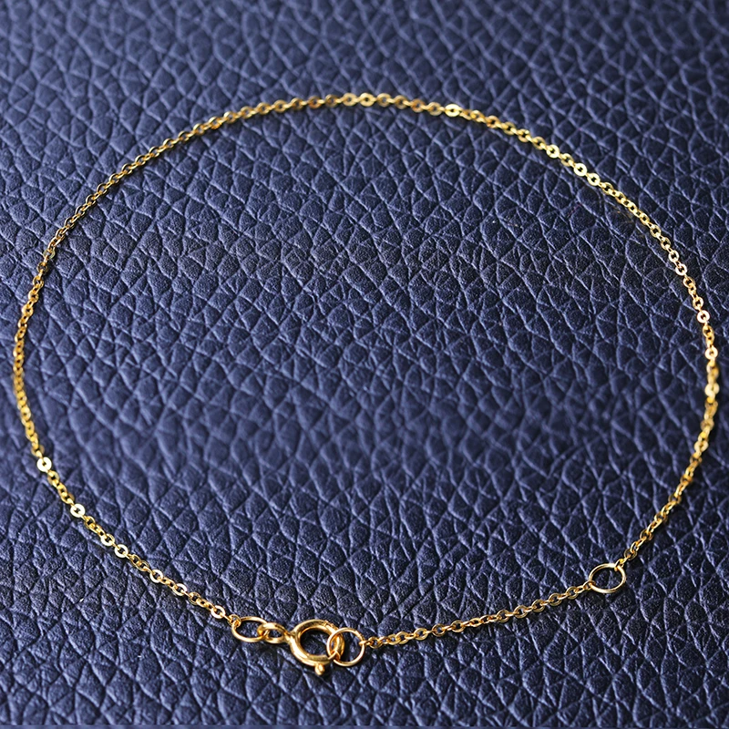 DMBGC005 Браслет из чистого золота 18K цепочка из желтого золота регулируемые браслеты 16 см-18 см для женщин