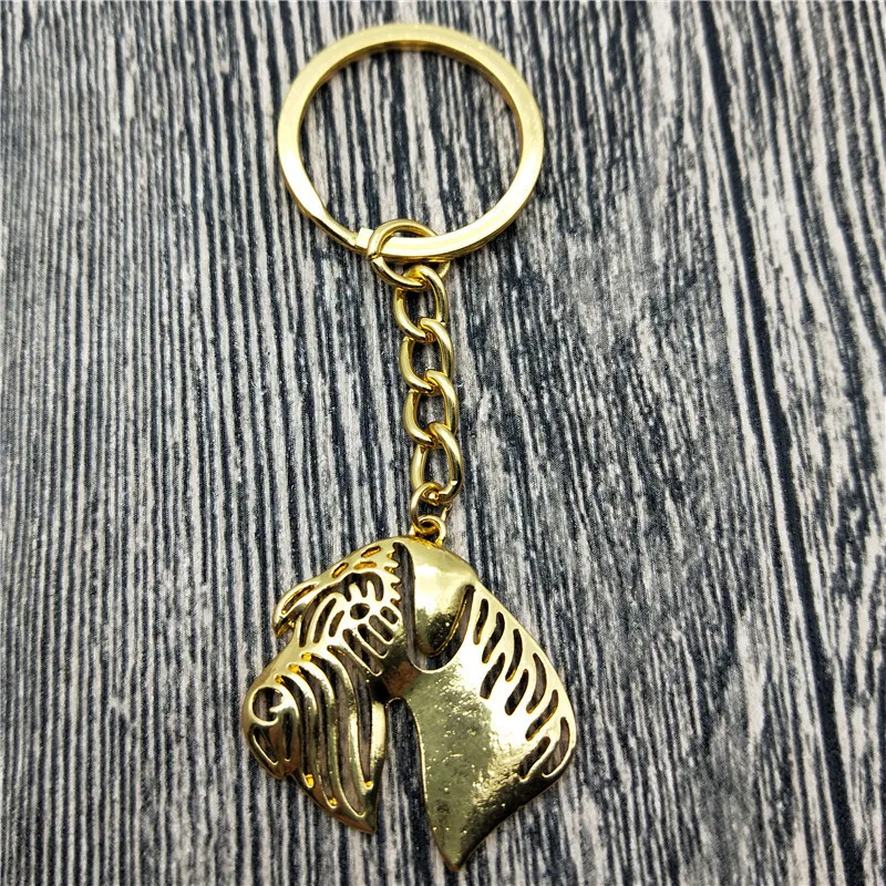 

New Schnauzer Key Chains Fashion Pet Dog Jewellery Trendy Schnauzer Car Keychain Bag Keyring For Women Men