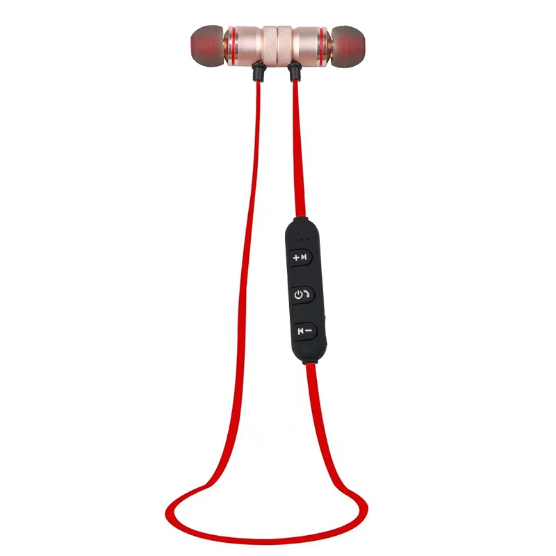 Kebidu Модные Bluetooth металлические спортивные наушники для бега с защитой от пота