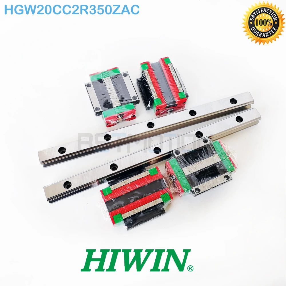 Оригинальный HIWIN 20 мм линейная направляющая рай HGR20 2 шт. 350 4 HGW20CC каретка HGW20CC2R350ZAC ZA