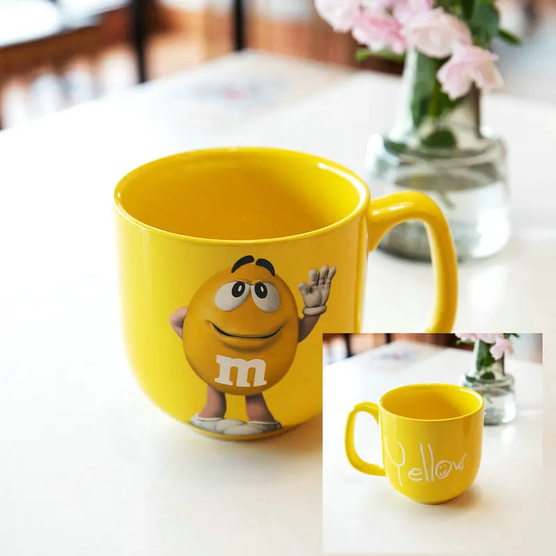 Симпатичные M& M's мм кофейные чашки керамические цветные кофейные овсянки кофейная кружка глазурь кофейная кружка с молоком водяные чайные кружки Посуда для напитков
