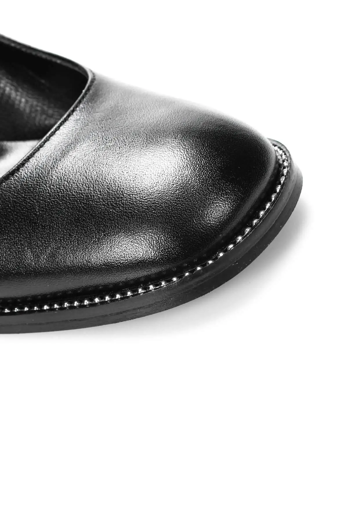 Женские черные классические туфли на высоком каблуке из натуральной кожи с