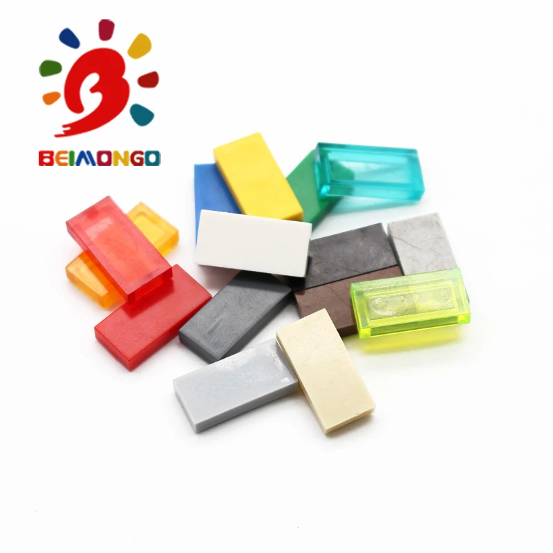 Бесплатная доставка! Строительные блоки BEIMONGO из плоской плитки 1x2 200 шт. Edu и