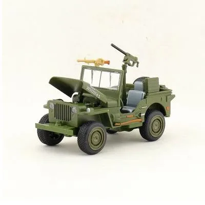 Зеленый Моделирование 1:24 военная модель автомобиля из сплава Уиллис, звук и свет оттяните назад Подарочный металлический внедорожный автомобиль модель - Цвет: Зеленый