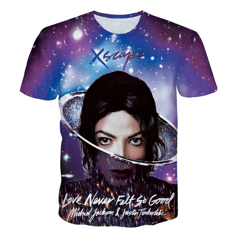2018 модная одежда Мужская/женская футболка с принтом Майкла Джексона 3D унисекс
