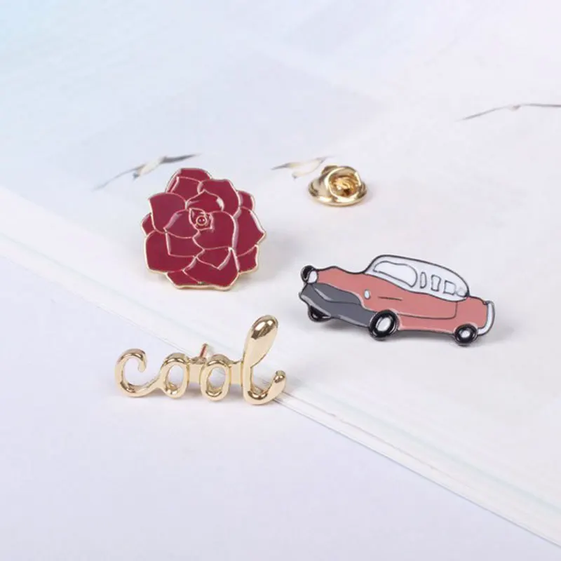1 шт. классный значок автомобильная Роза металлические значки на рюкзак броши