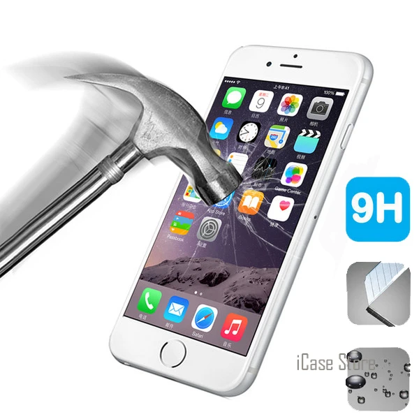 9H 0 26 мм закаленное стекло покрытие экрана для iPhone 4 4S 5 SE 5S 5C 6 6S 7 Plus Защитная пленка