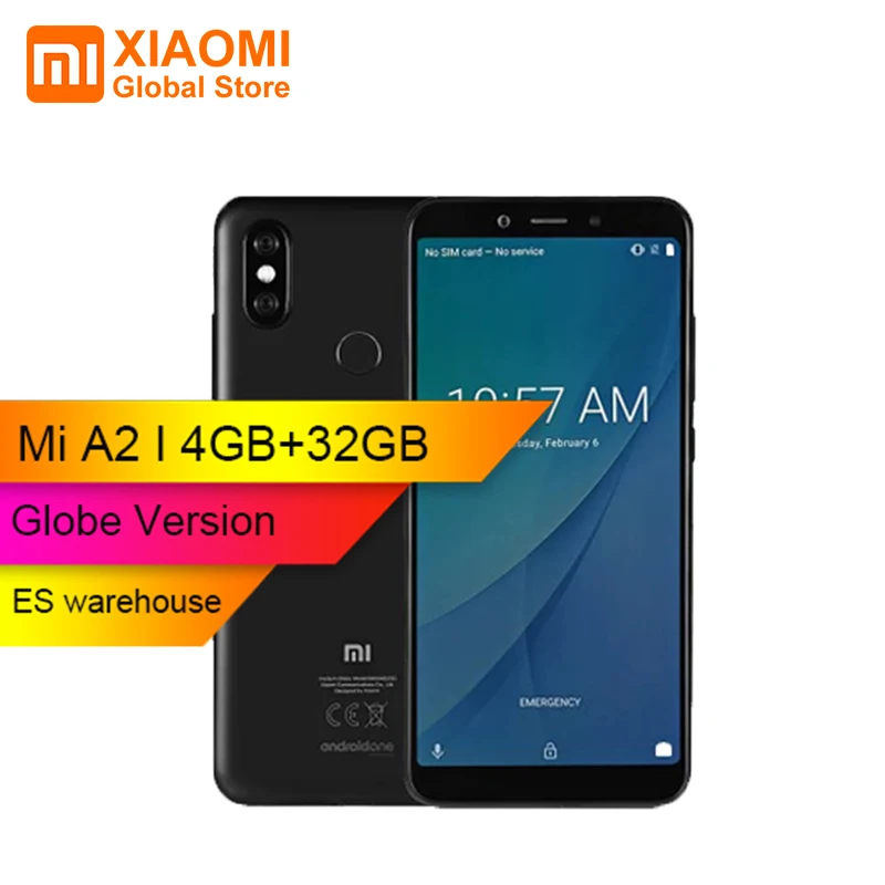 Глобальная версия Xiaomi mi A2 4 Гб ОЗУ 32 ПЗУ восьмиядерный смартфон Snapdragon 660 4G