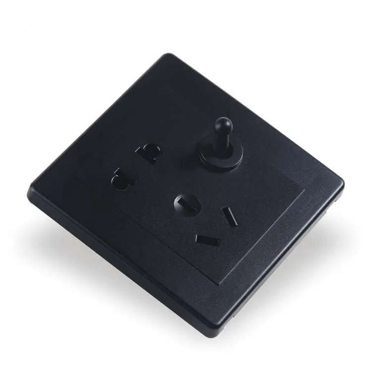 Настенный Выключатель 86 скрытый Ретро черный латунный рычаг розетка с 5