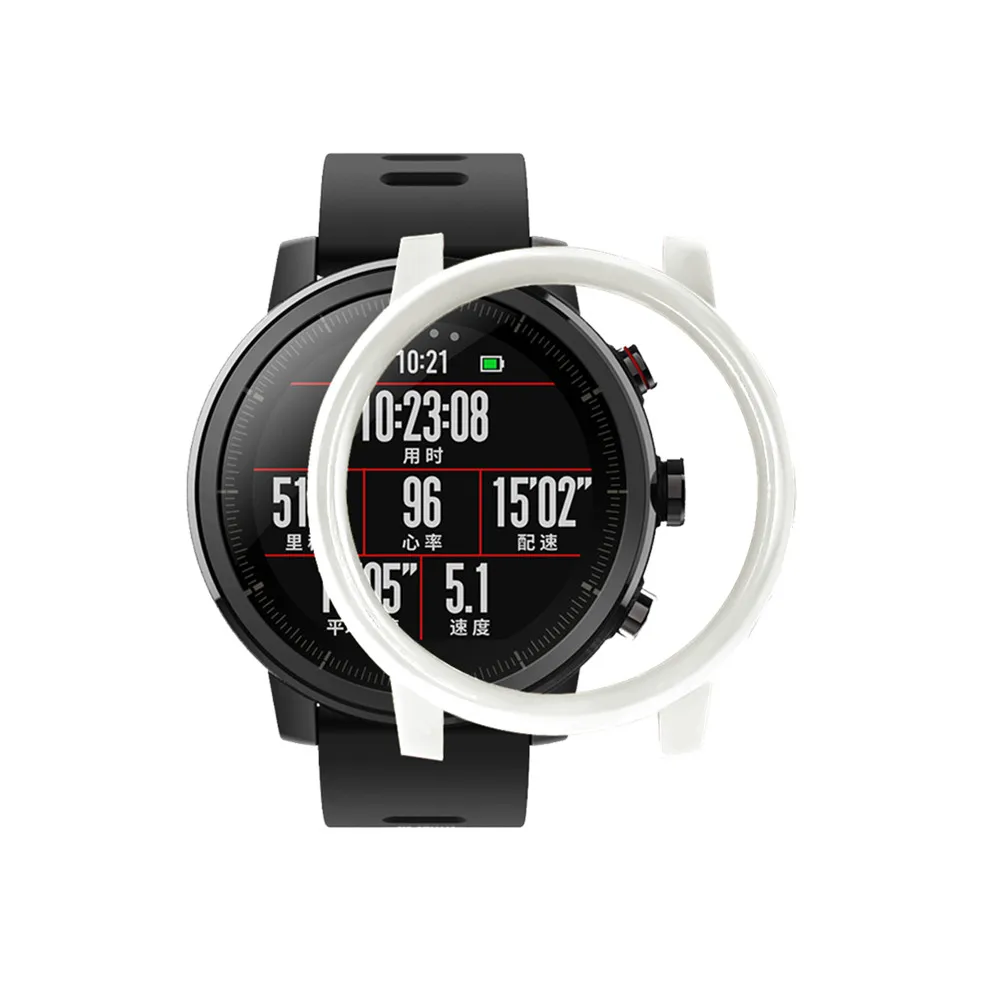 white Для Xiaomi amazfit 2 stratos чехол для часов защитная оболочка для Huami Amazfit Stratos 2/2 S полная Рамка ПК защитный чехол - Цвет: white