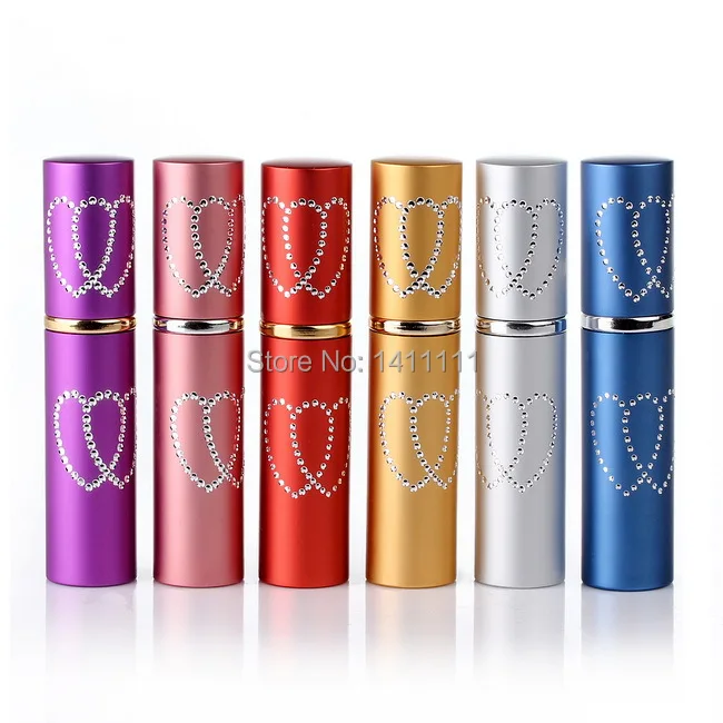 Оптовая продажа 100 шт сердце многоразового использования 5 мл мини алюминий