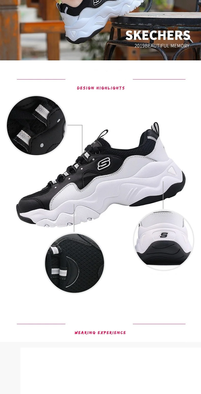 Skechers/Женская обувь; D'lites; модная женская брендовая повседневная обувь на платформе; женская прогулочная обувь; Chaussure Femme; 88888334-BKW