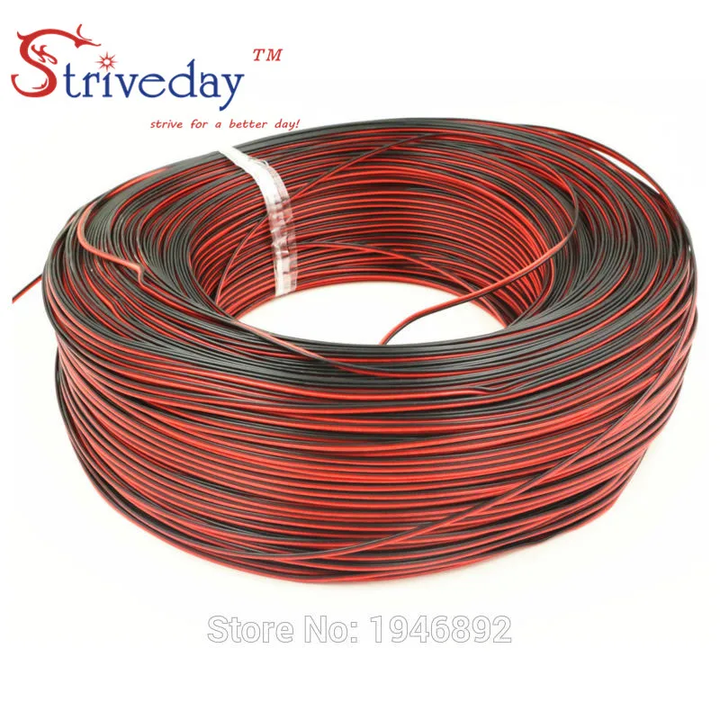 5 метровая Луженая Медь 24awg 2 контактный красный черный кабель 80 градусов 300 В