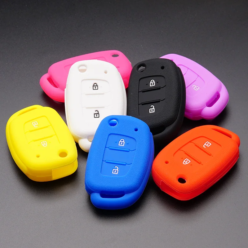 2 кнопки силиконовый Автомобильный Брелок дистанционного управления с ключом