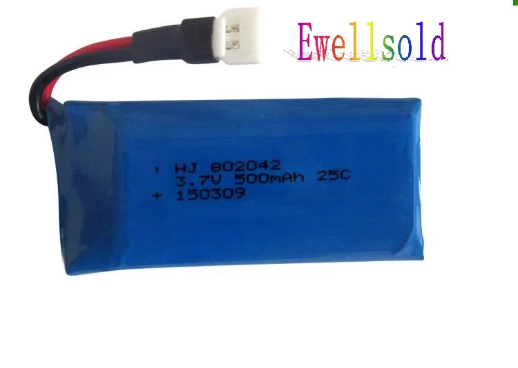 Ewellselling 107 U816 U941A U927 385 RC quadcopter upgrade 3 7 v 500mAh Li polymer battery 5 шт./лот Бесплатная доставка|3.7v
