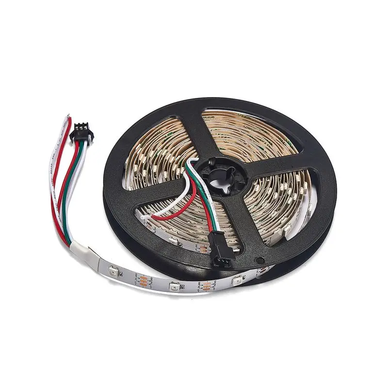 WS2812B Светодиодная лента белая печатная плата RGB умная Пиксельная 30 светодиодов/м