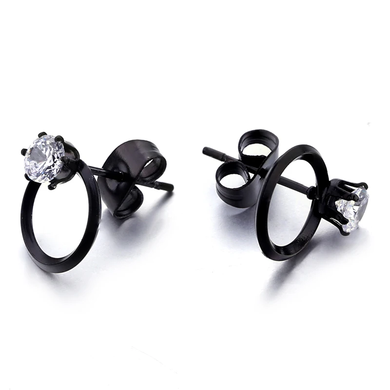 Модные серьги в форме сердца звезды очаровательные циркониевые серьги-гвоздики