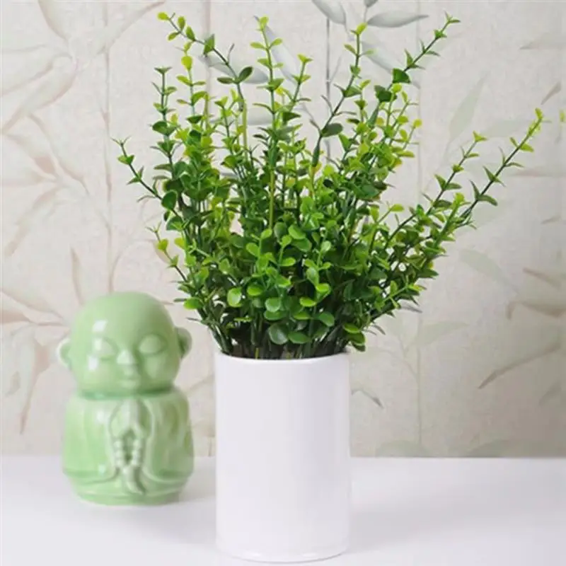 

5PCS/Set Artificial Grass Plant Decorative Plastic Fake Plant Fake Grass Plant For Home Decor Office Decoration 2019 New Arrival
