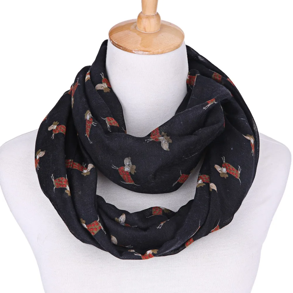 Шарф в горошек с милой собачкой новинка 2018|infinity scarf|scarf snoodfashion scarf |