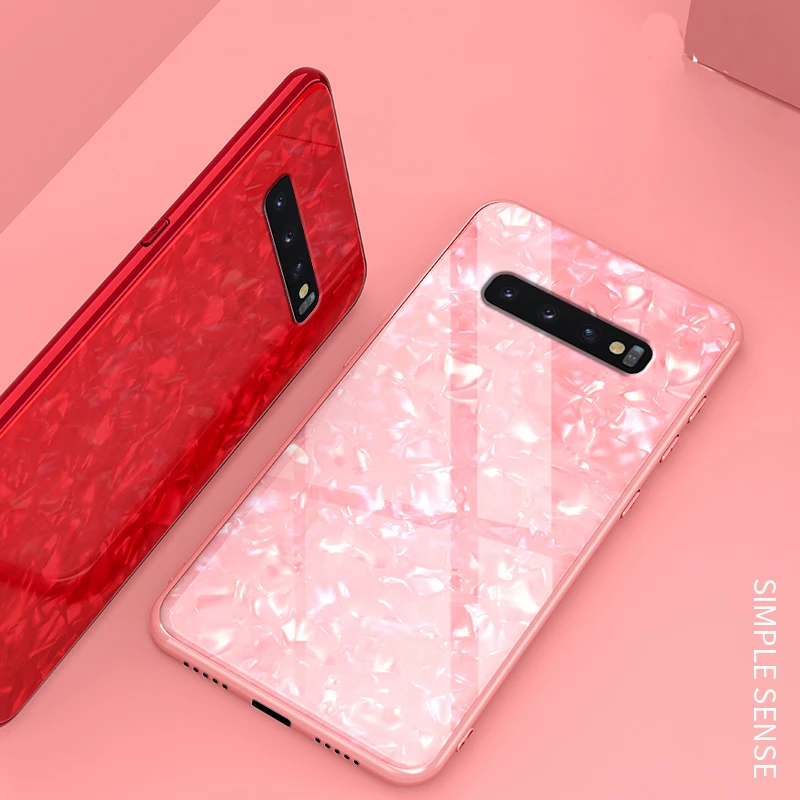 Роскошный Мраморный чехол для samsung Galaxy S10 S8 S9 Plus S10e охлаждающий яркий чехол из закаленного стекла для телефона для samsung Note 9 8