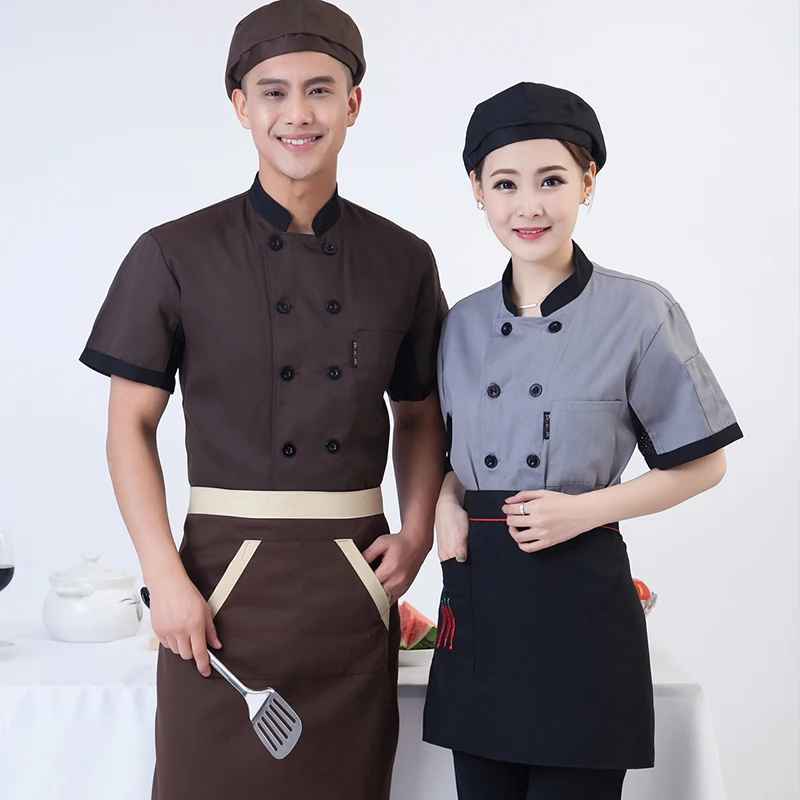 Chef clothing short and long - sleeved summer autumn hotel kitchen uniforms restaurant chef men women working clothes | Тематическая