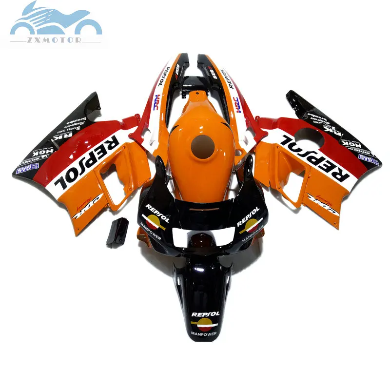 

ABS fairing kit for HONDA 91 92 93 94 CBR 600 F2 orange black REPSOL CBR600F2 1991 1992 1993 1994 CBR 600 fairings bodywork SZ25