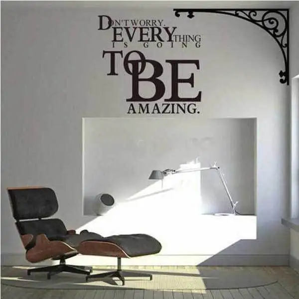 Dodson Dont Worry Everything Is Going To Be Amazing PVC Wall Sticker 8047 | Дом и сад