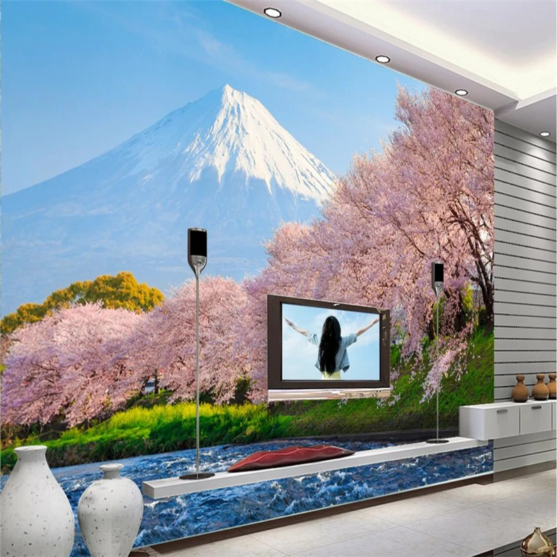 Настенные 3D обои beibehang круги розовые цветы розы фон для телевизора стен 3 d обои|mural