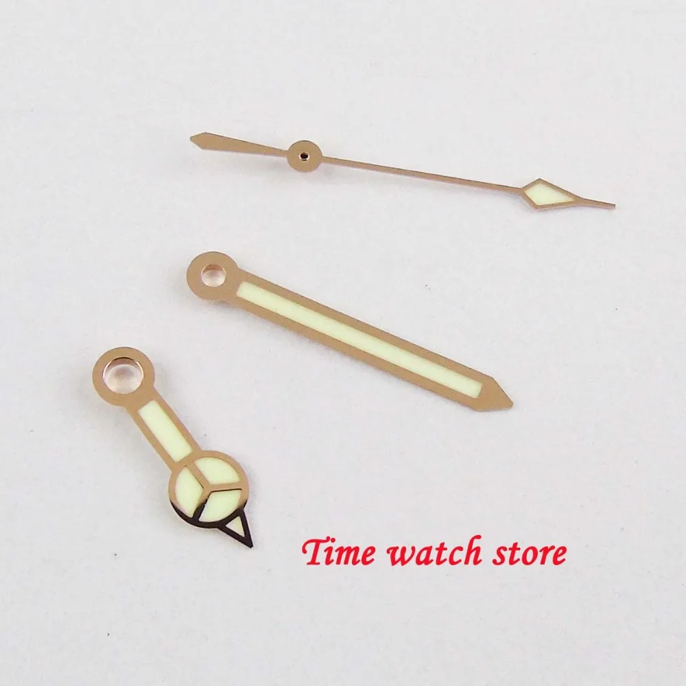 

Parnis High quality Luminous Golden watch hand light green color hand fit for DG 2813 Miyota 8215 movement