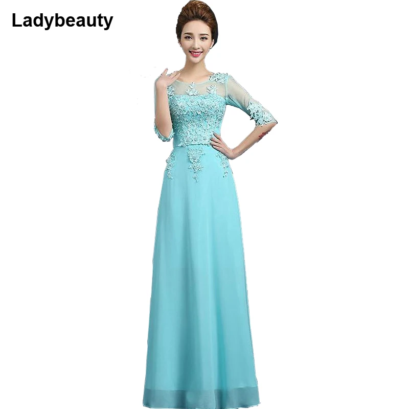 Ladybeauty Новая мода формальные розовые длинные дизайнерские вечерние платья со средним рукавом Vestidos элегантные кружевные вечерние платья размера плюс