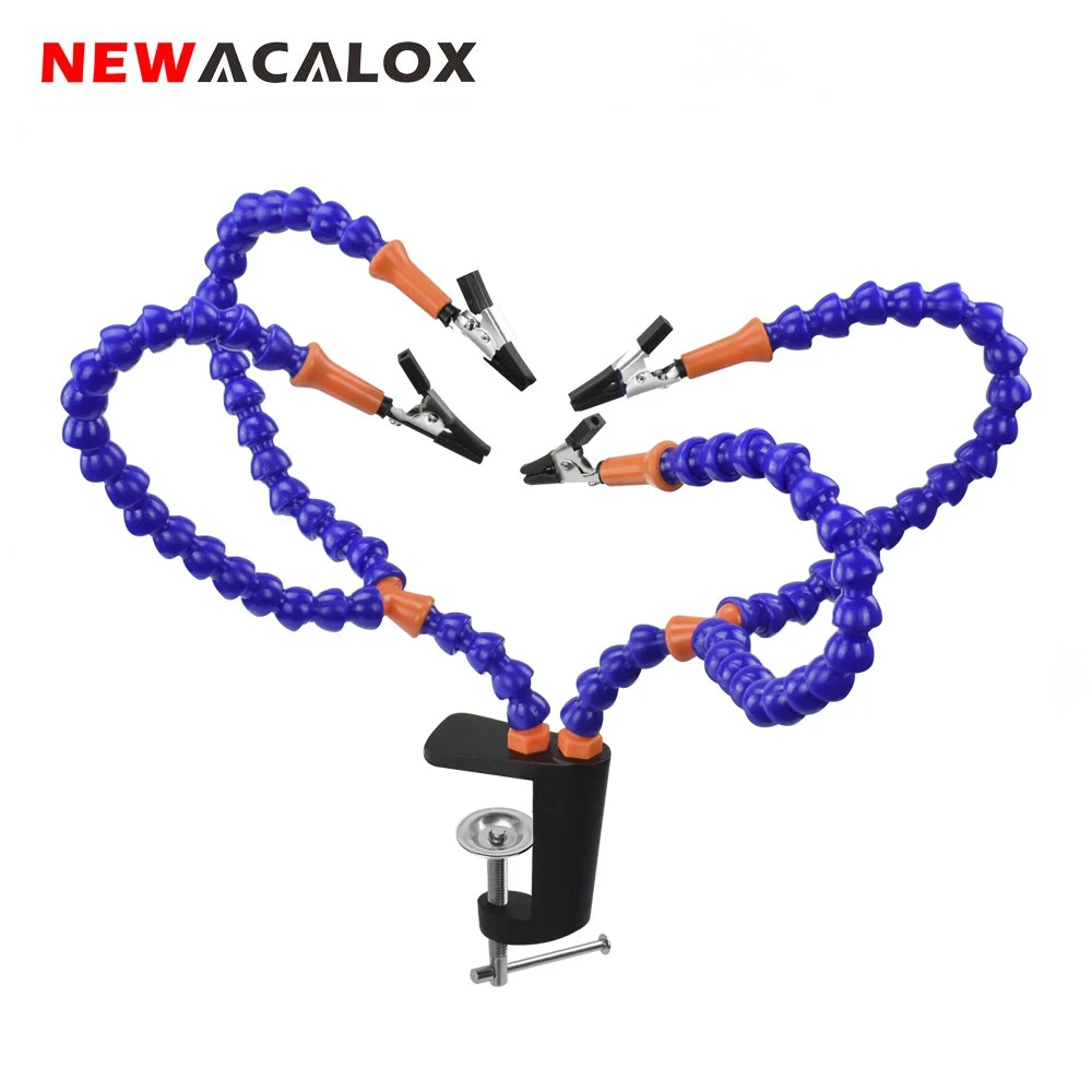 NEWACALOX мульти пайки Рука помощи Третий ручной инструмент с 4 шт. гибкие руки Soldeirng станция Держатель для PCB Сварка ремонт