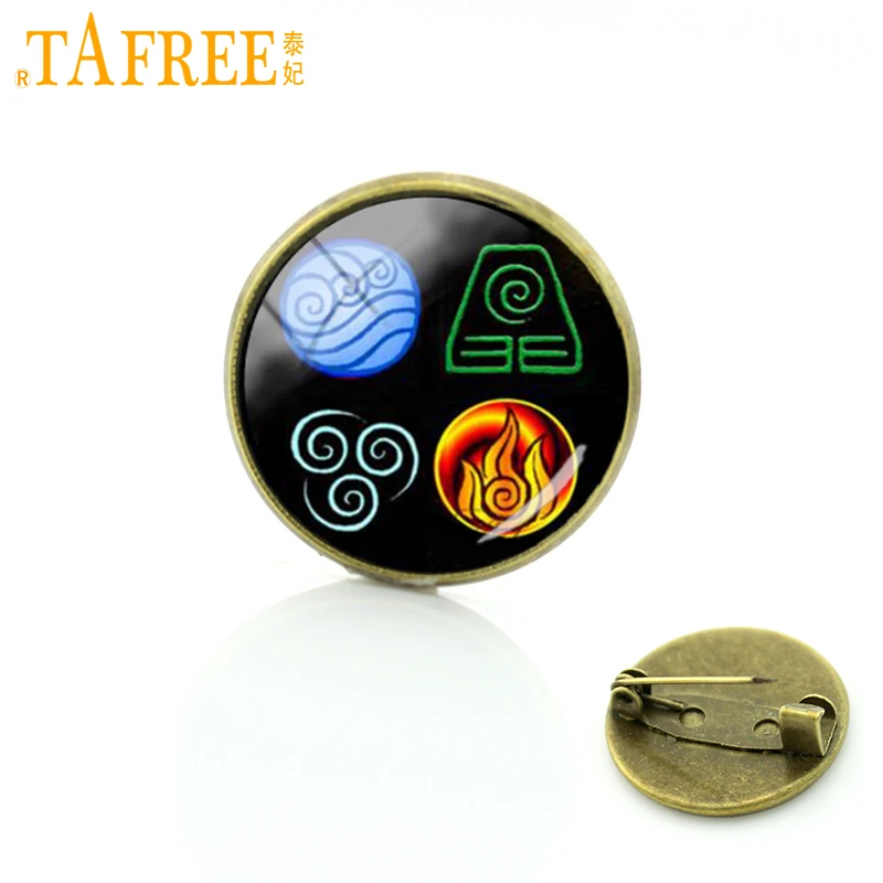 TAFREE Mayan Aztec Calendar Brooch sun Astronomy Archaeology Pins fashion Glass cabochon Stock Vector jewelry CT716 | Украшения и