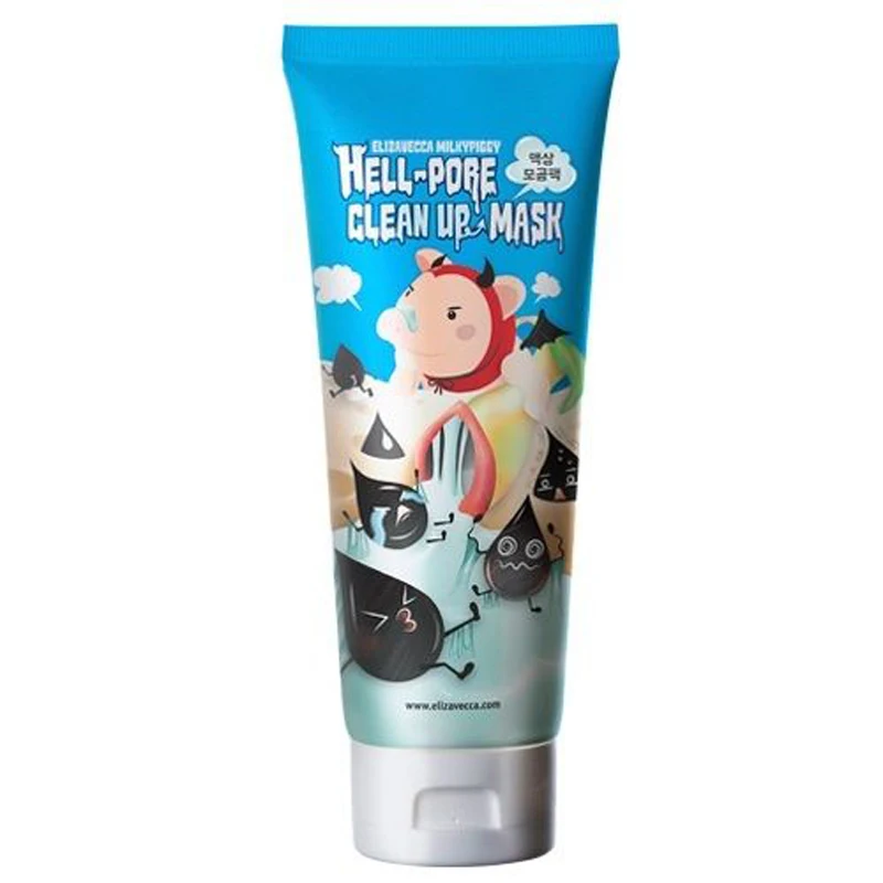 Корейская косметическая маска Elizavecca Milky Piggy Hell-Pore Clean Up, 100 мл, маска для лица, средство для удаления черных точек в носу, сужающая поры