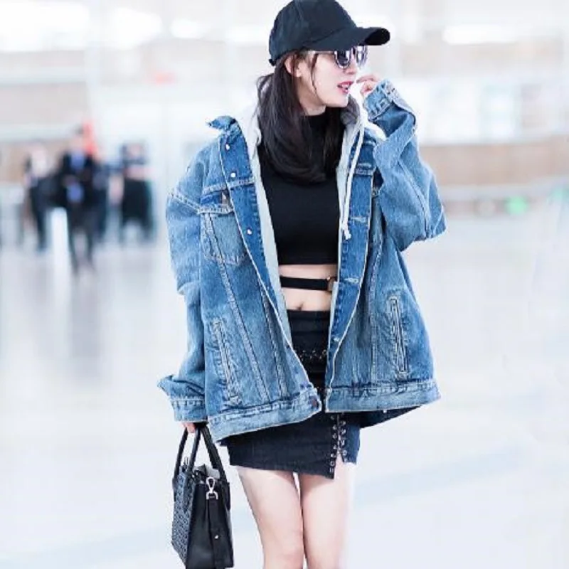 Chaqueta джинсы mujer модные теплые новые abrigos invierno 2019 съемный капюшон в длинной